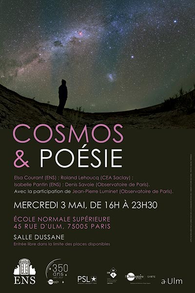PARIS 3 mai : journée cosmos et poésie